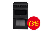 Indesit KD3C1AG 50CM CERAMIC Anthracite Electric Cooker