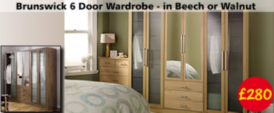 Brunswick 3 and 6 door Wardrobe