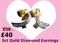 9ct Gold Diamond Earrings
