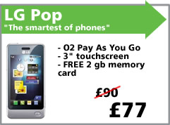 LG Pop on O2 Pay As You Go