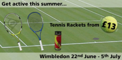 Tennis equipment to support Wimbledon