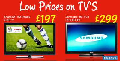 Low prices on TV's