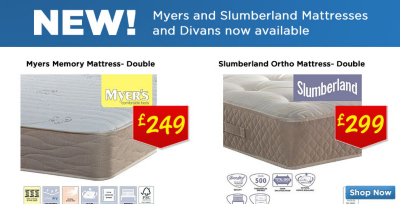 NEW Brands- Myers and Slumberland Mattresses and Divans now available