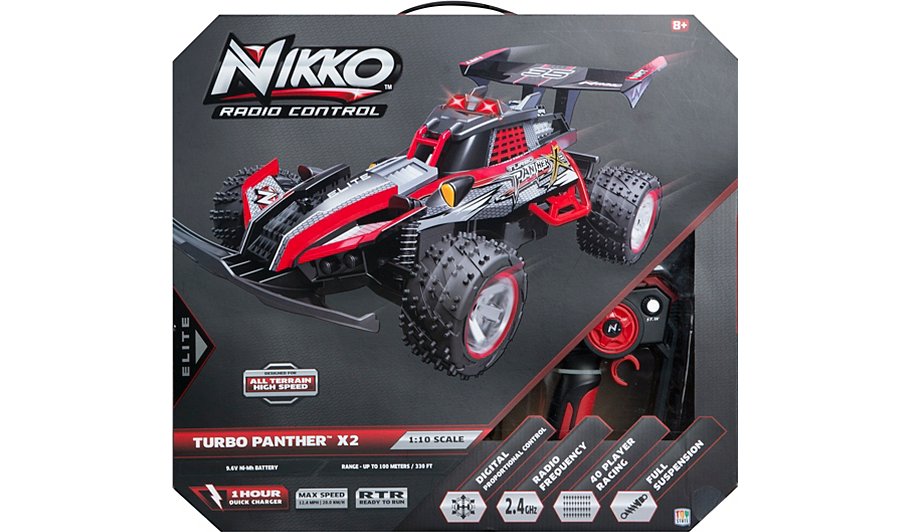 Nikko Turbo Panther X2 1:10 Scale Remote Control Car | Kids | George at ASDA