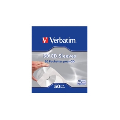 Verbatim CD/DVD Paper Sleeves PK50 - Optical Media Storage - CD Sleeves