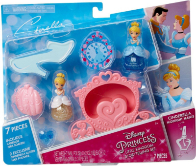 Disney Princess Little Kingdom Storytelling Makeup Set Cinderella Midnight Manis Kids