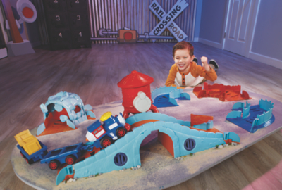 little tikes car and train set