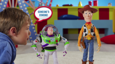 buzz lightyear with interactive drop down action