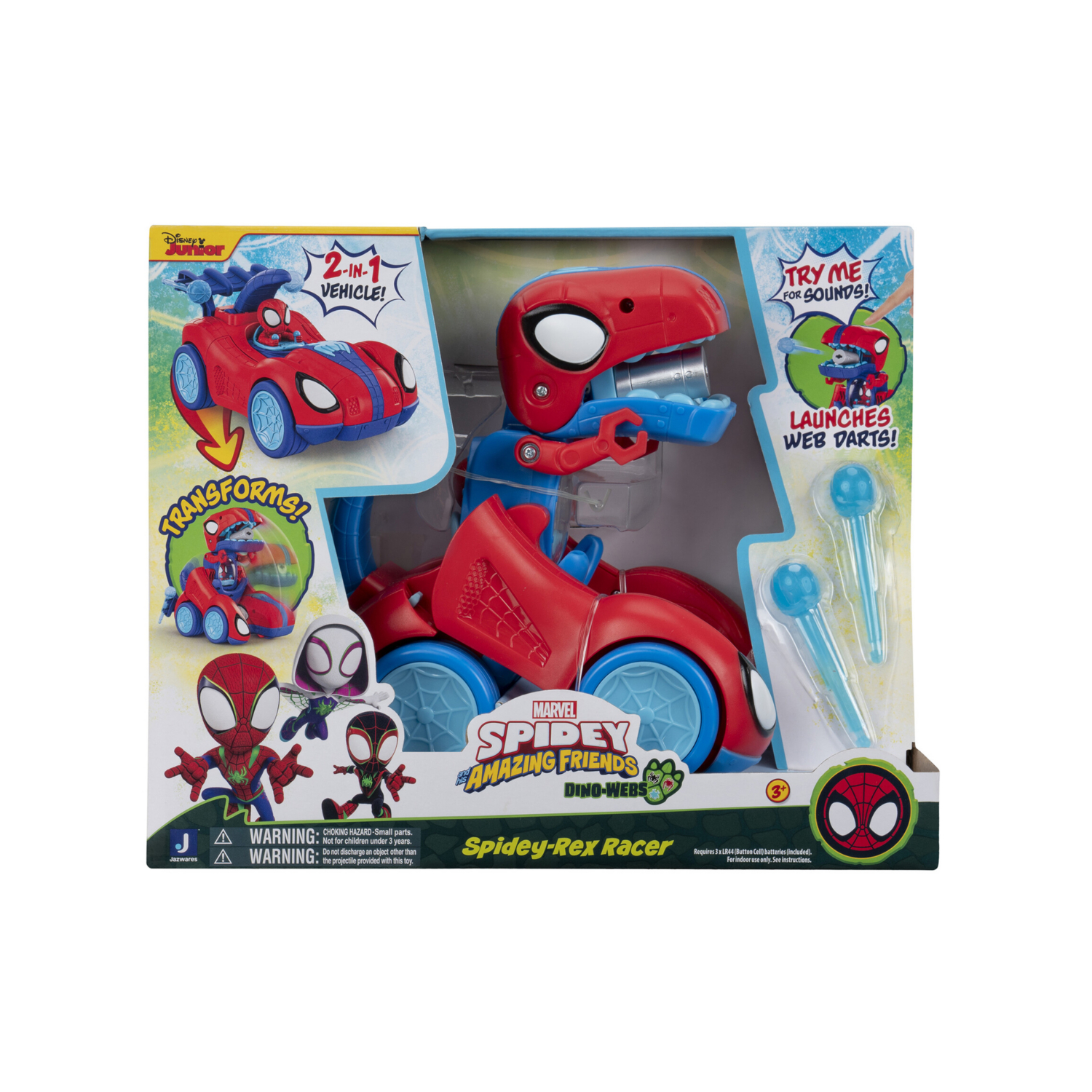 MARVEL Spidey and His Amazing Friends Spidey-Rex Racer - 8-Inch Vehicle - Image 2