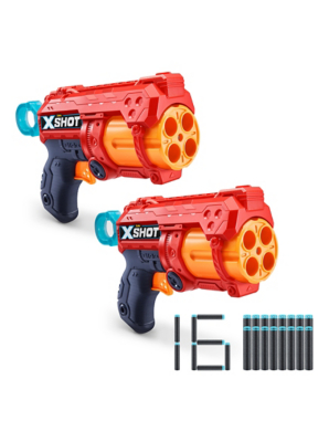 X-Shot Excel Double Fury 4 Blaster Combo Pack | Toys & Character