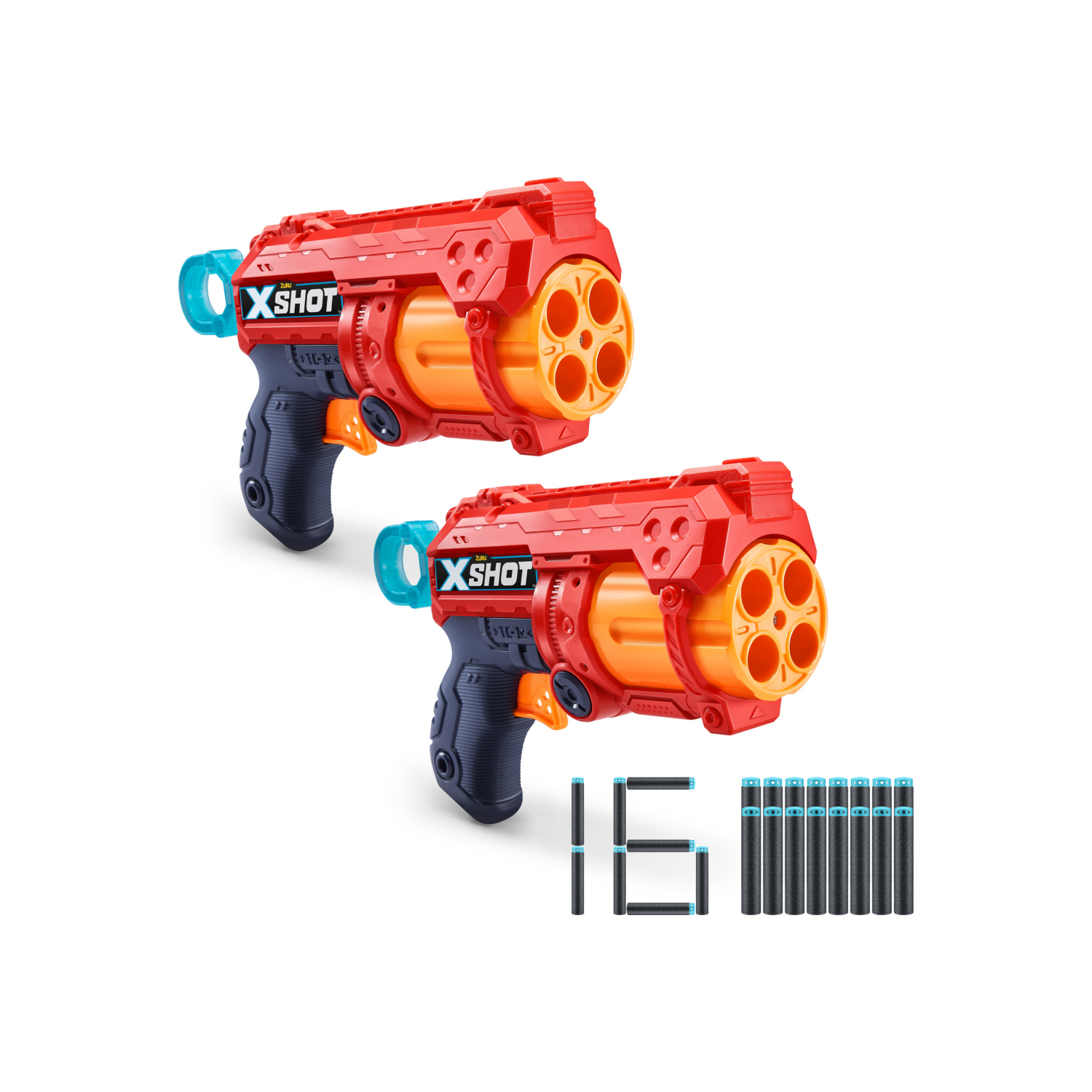 X-Shot Red Excel Double Fury 4 Blaster Combo Pack