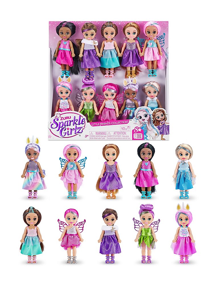 ZURU Sparkle Girlz Set of 7 Dolls Princess Collection (syles may vary) 