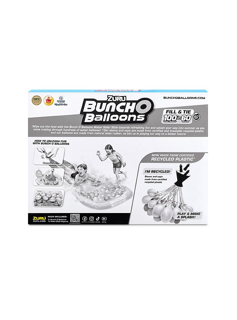 Bunch O Balloons Jouets aquatiques - Water Slide Wipeout av. 100+