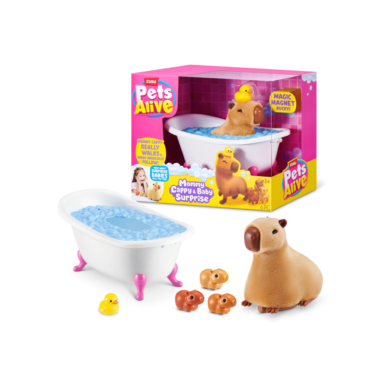 George Multi Pets Alive Mommy Capybara And Baby Surprise By Zuru