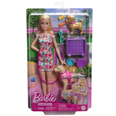 Barbie You Can Be Anything HTK37 PUPPIES and PET WHEELCHAIR Playset