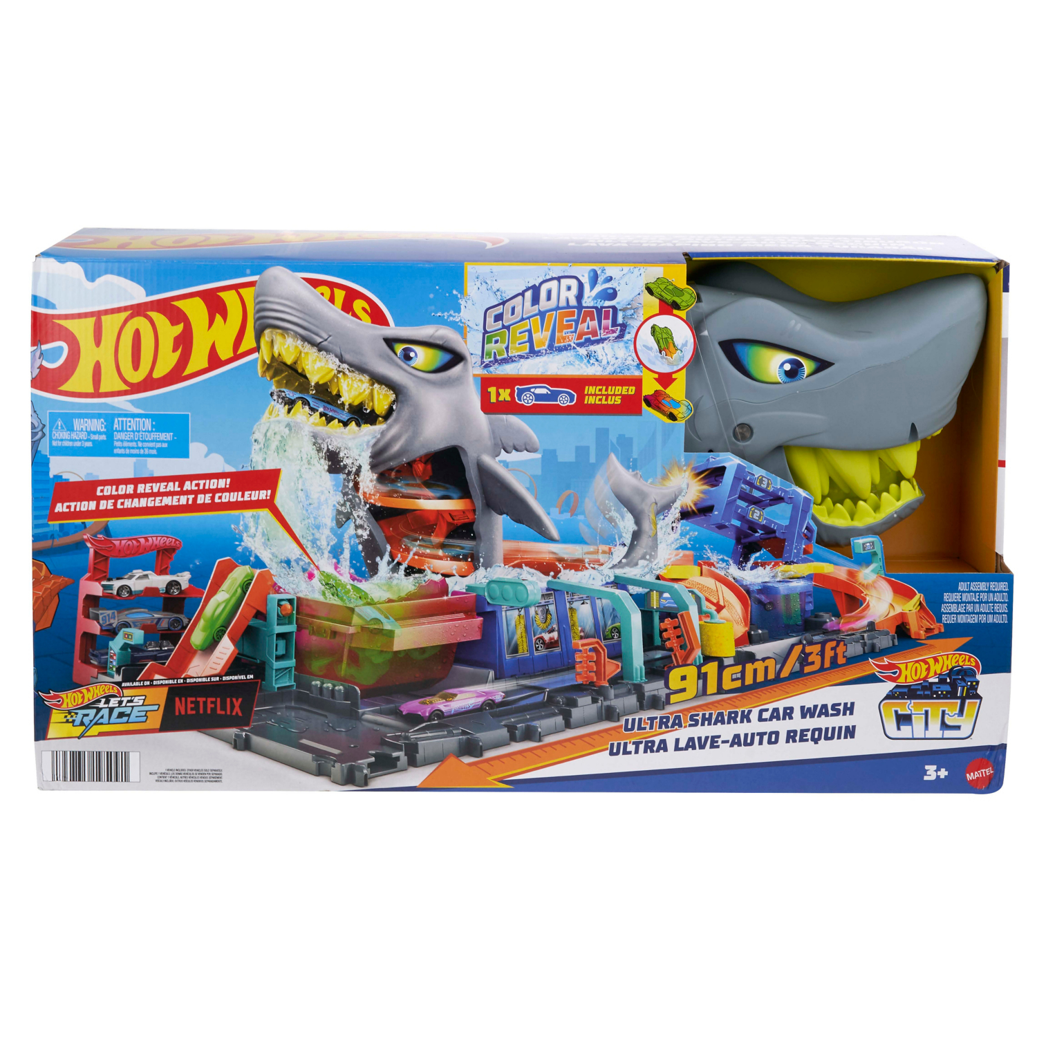 Hot Wheels Multi Ultra Shark Car Wash, Playset