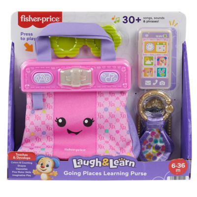 Fisher-Price Laugh & Learn My Smart Geldbörse – Lernspielzeug Mit 5 Accessoires, Für Babys Ab 6 Monaten