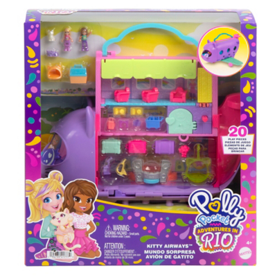 Polly Pocket Kitty Airways Playset Toys Character George at ASDA