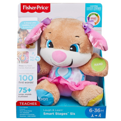 Fisher-Price Laugh & Learn Pink Smart Stages Puppy Learning Toy