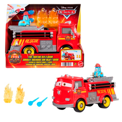 Disney and Pixar Cars Radiator Springs Race & Rescue Fire Fighting Red & Guido Playset