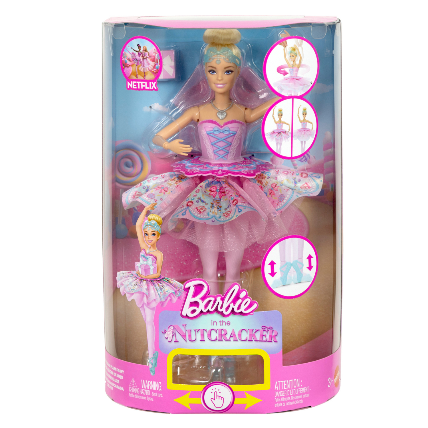 Barbie in the Nutcracker Clara Doll | Surprise Tutu Transformation Feature, Ombre Tutu, Heart Locket Necklace Accessory & Gift Box​​​, JLW53 - Image 8