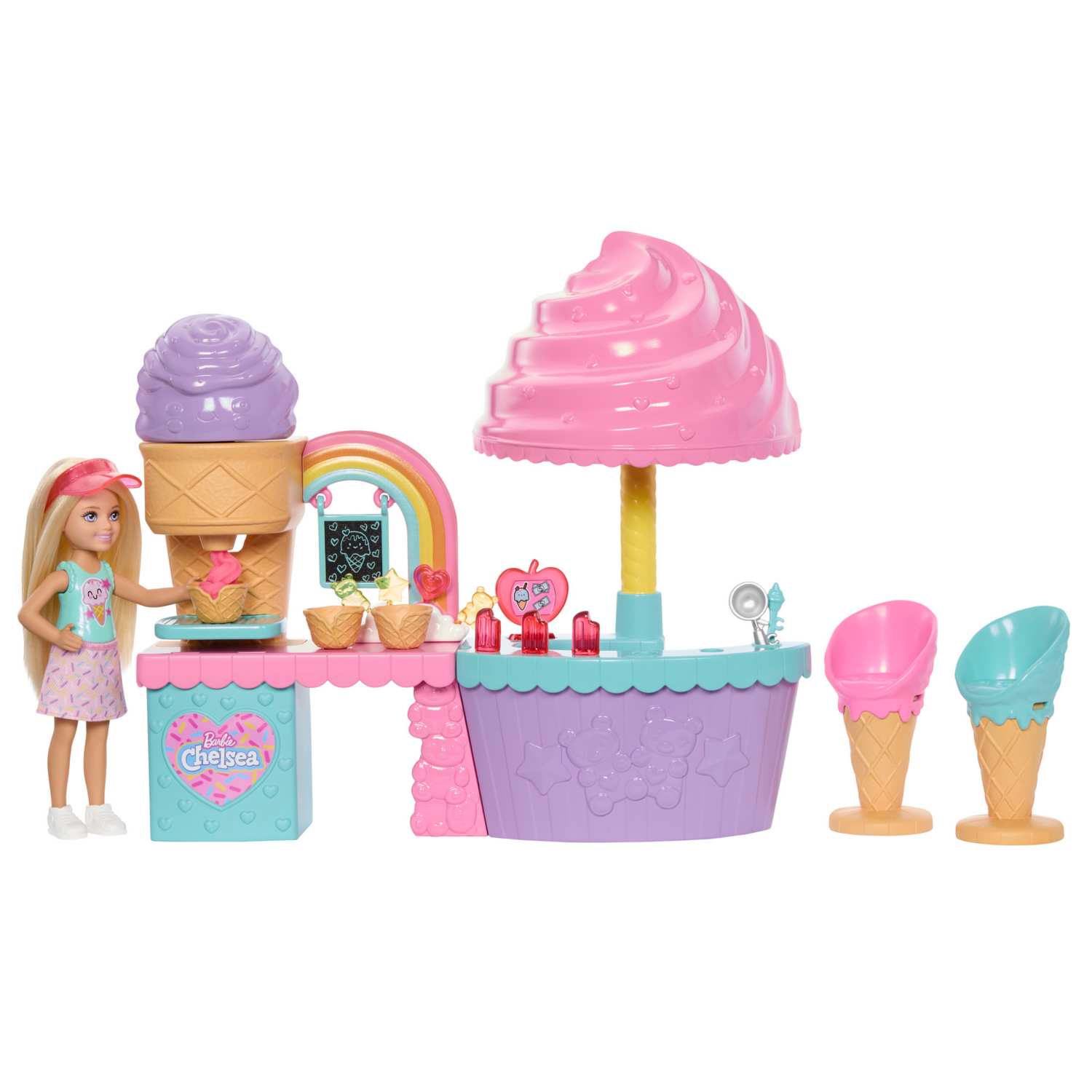 Barbie Club Chelsea Ice Cream Shop Playset With Chelsea Doll, Sensory Dough And Accessories - Image 5