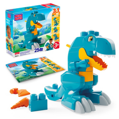 Mega Bloks Build And Chomp Dinosaur T-Rex Block Building Set