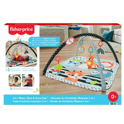 Fisher-Price 3-in-1 Music, Glow & Grow Gym
