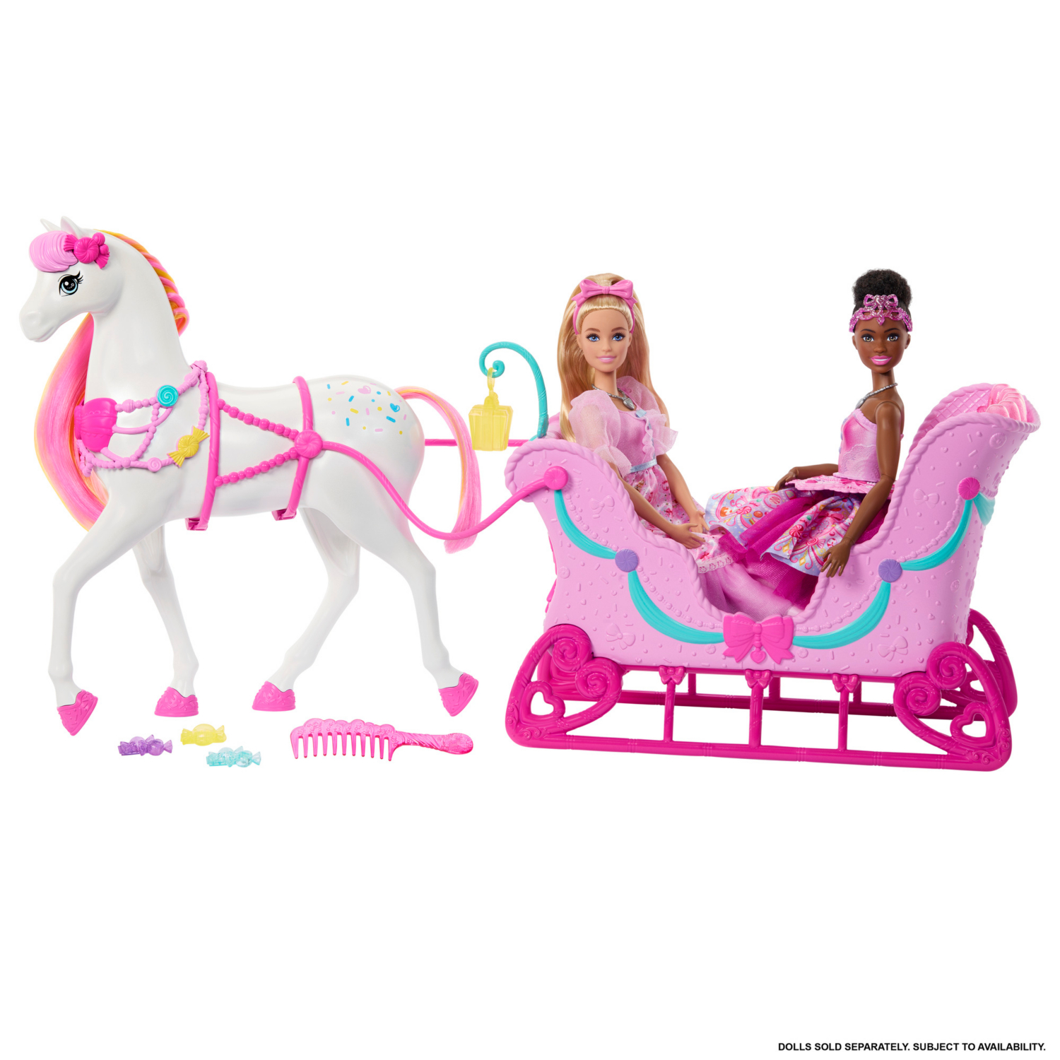 Mattel Barbie Nutcracker Land Of Sweets Horse & Sled Set - Image 4