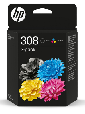 HP 308 Combo Black/Tricolor Original Ink Cartridges | Electricals ...