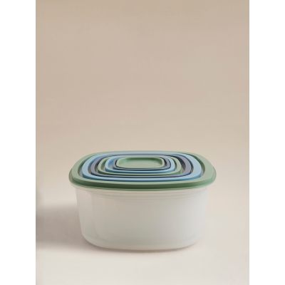 George Blue Nested Food Storage Containers - Set of 7 - Blue