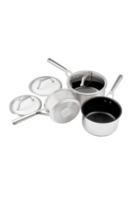 Ninja ZEROSTICK Stainless Steel 3 Piece Saucepan Set Home at