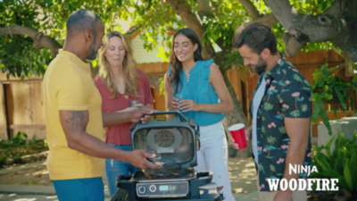 Ninja Woodfire Electric BBQ Grill & Smoker OG701UK Outdoor & Garden at ASDA