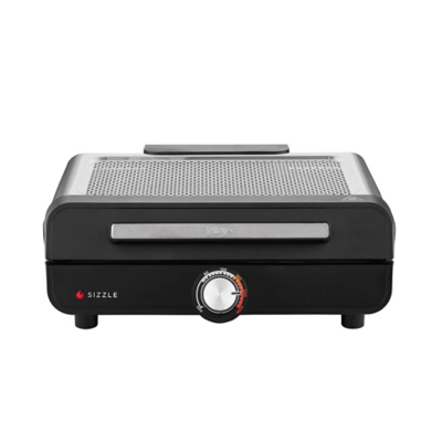 George Ninja Sizzle Low Smoke Grill & Flat Plate GR101UK - Black