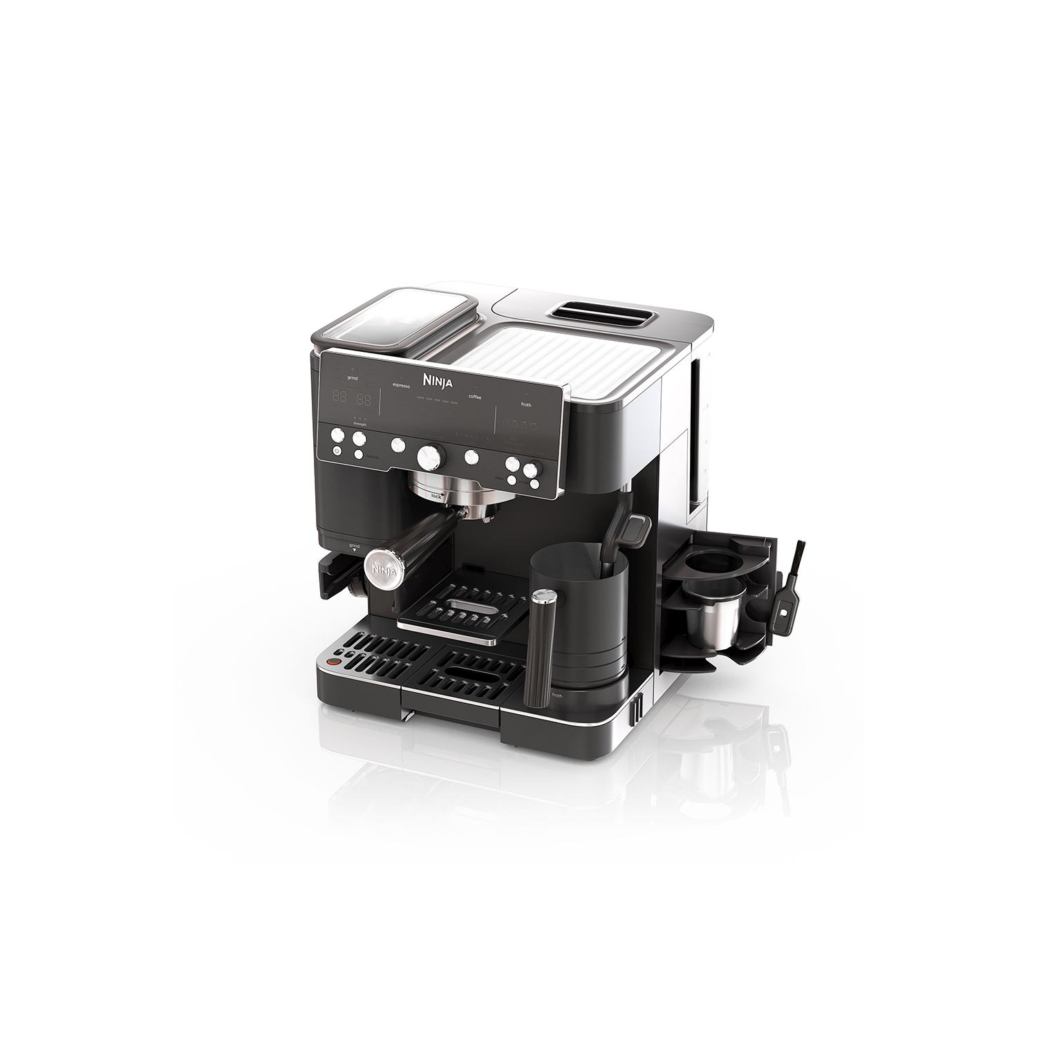 Ninja ES601UKBK Espresso Machine - Black - Built-in Grinder & Milk Frother - Image 6