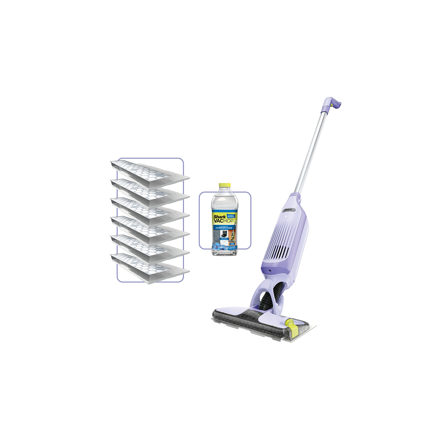 Shark Vacmop 2-In-1 Cordless Vacuum Mop With Spray, Hard Floor Cleaner - Purple, VM200UKPL - Image 5