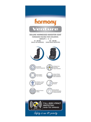 harmony venture deluxe 123 car seat installation