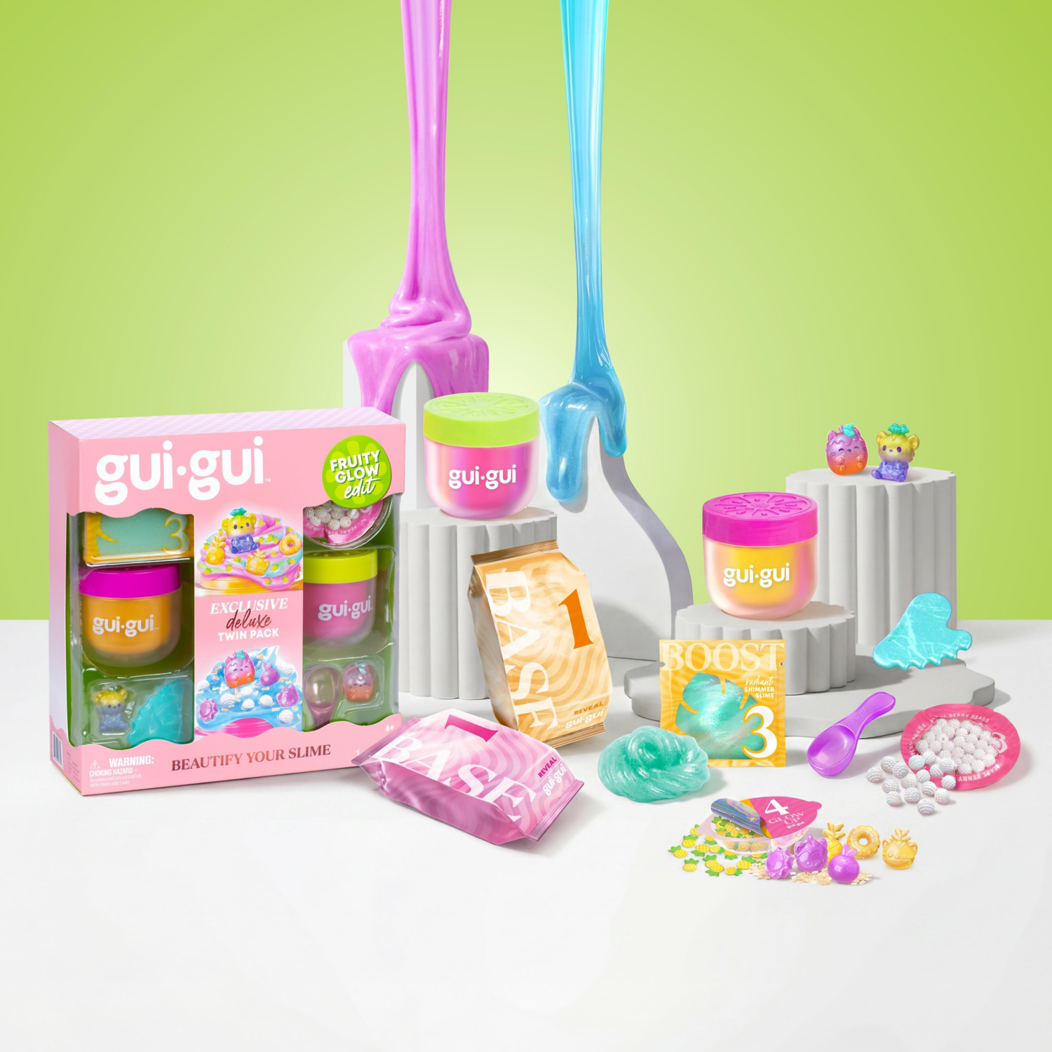 George Multi Gui Gui Fruity Glow Deluxe Twin Pack: Beautify Your Slime