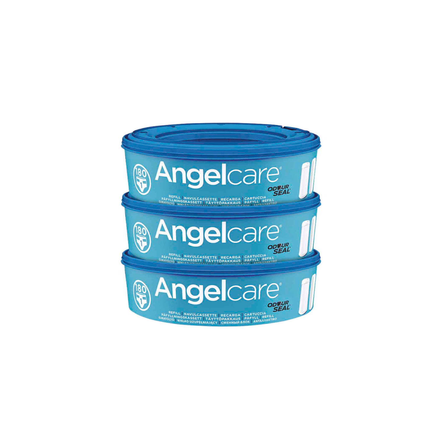 Angelcare Blue & White Nappy Disposal System Refill Cassettes - 3 Pack