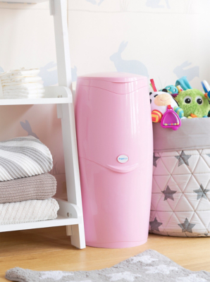 pink nappy bin