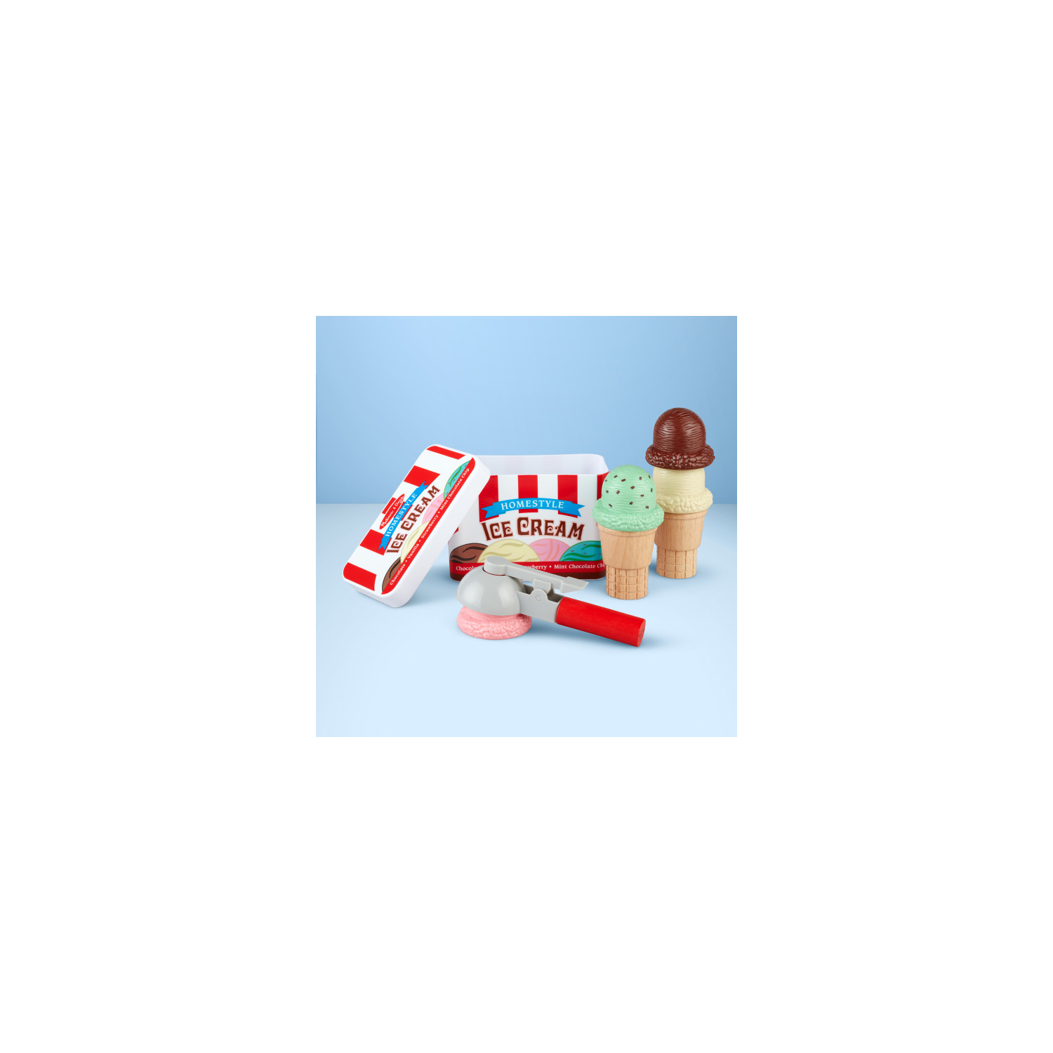 George Red & White Melissa & Doug Scoop & Stack Ice Cream Cone Playset
