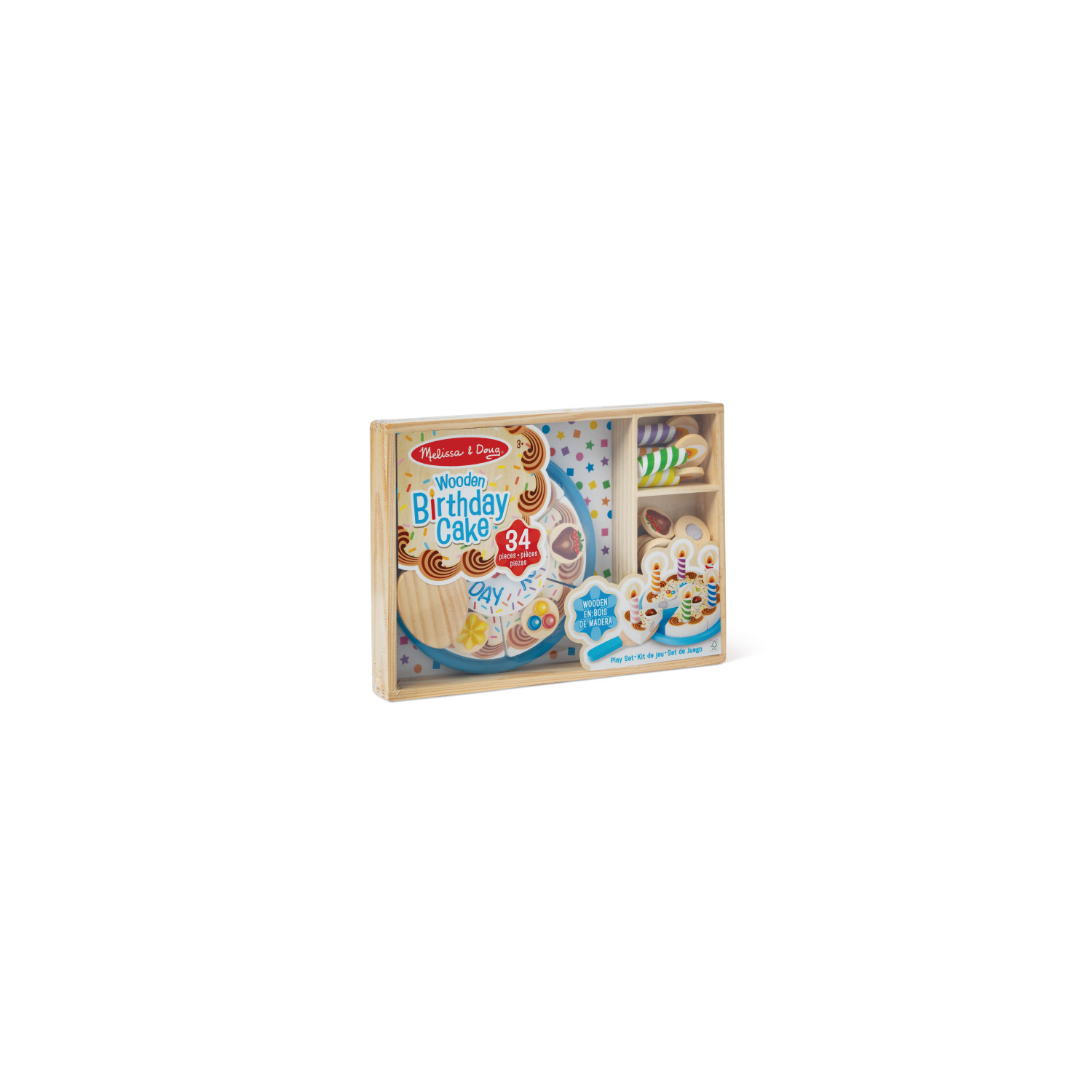 George Blue Melissa & Doug Wooden Birthday Cake