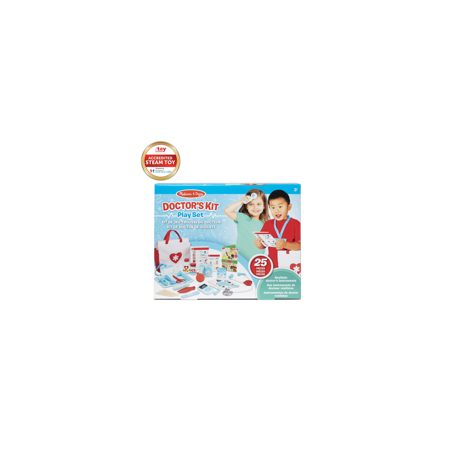 George Blue & White Melissa & Doug Get Well Doctor's Kit Play Set