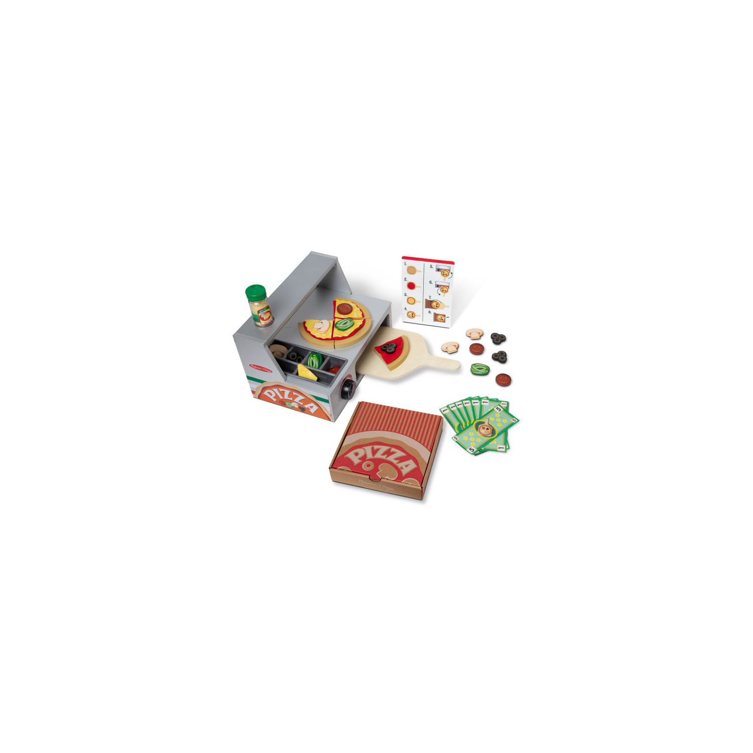 George Beige Melissa & Doug Top & Bake Wooden Pizza Play Set