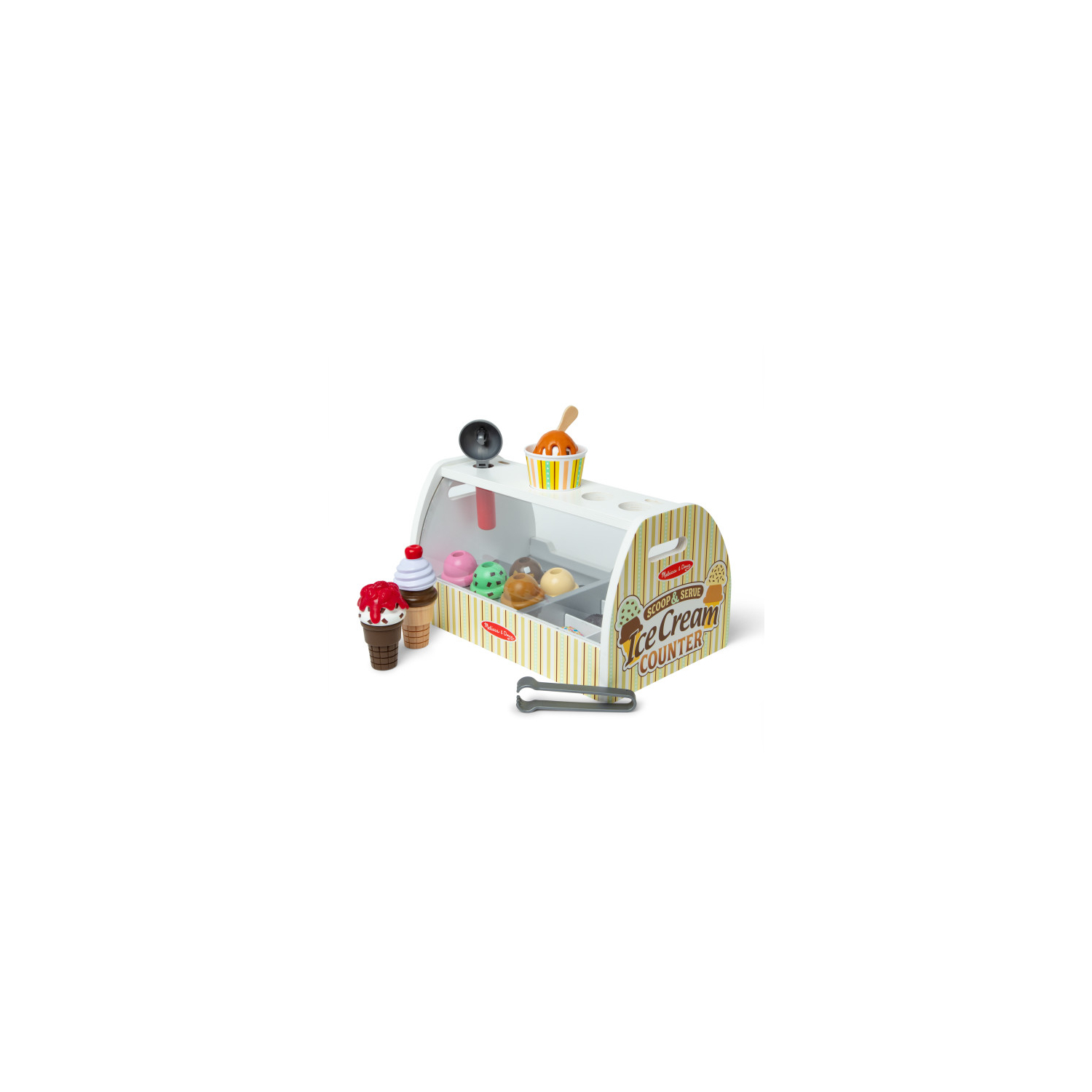 George Beige Melissa & Doug Wooden Ice Cream Counter