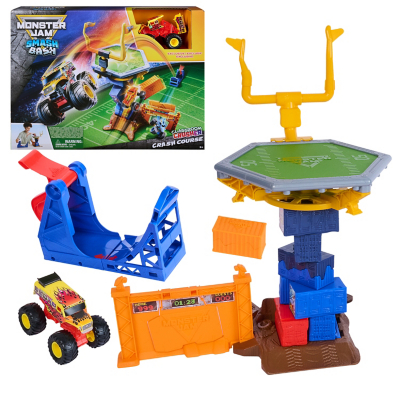 Monster Jam Smash and Bash Classroom Crusher Crash Course Playset