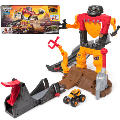 Smash Red Monster Jam 1:64 & Bash Playset