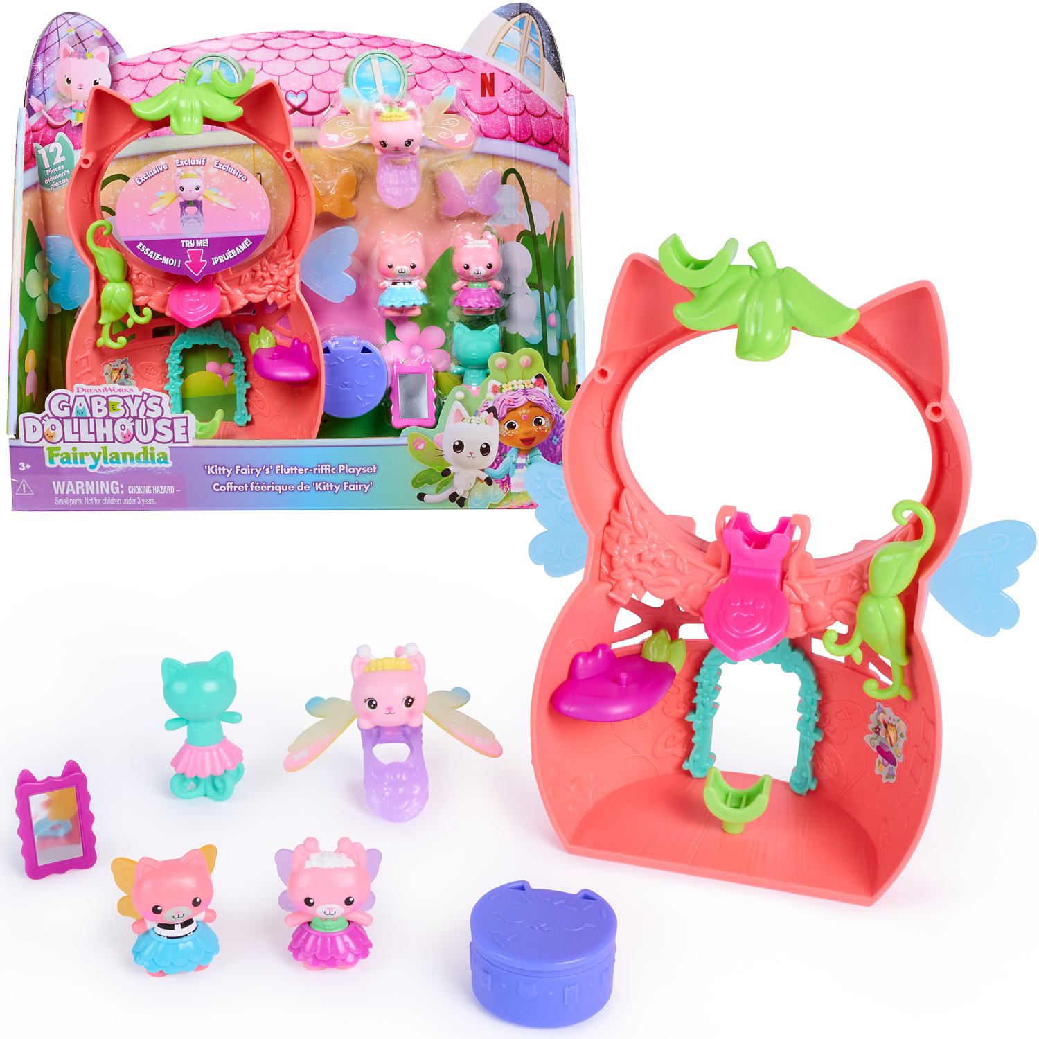 George Multi Gabby's Dollhouse Kitty Fairy's Flutter-Riffic Playset