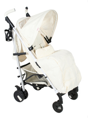 cream stroller