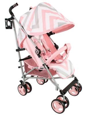 billie faiers pink stripe stroller